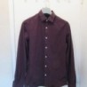 CHEMISE homme KIABI T.S bleu coton vichy bordeau bleu marine 