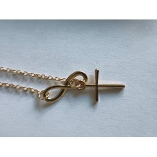 CHAINE+ PENDENTIF CROIX CHRETIENNE /INFINI ACIER INOXYDALE 316 LE PLUS chaine coulissante on peut po
