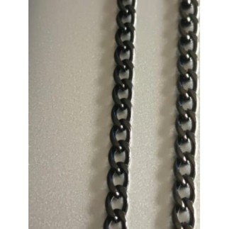 chaine et pendentif croix chrétienne relief  noir ajouré acier inoxydable neuf jamais porté