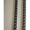 chaine et pendentif croix chrétienne relief  noir ajouré acier inoxydable neuf jamais porté