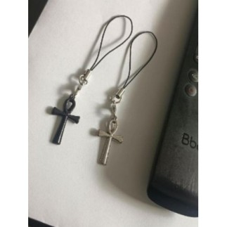 Lot de deux Charme croix anck egyptienne, breloque à accrocher au téléphone, sac, voiture,clef