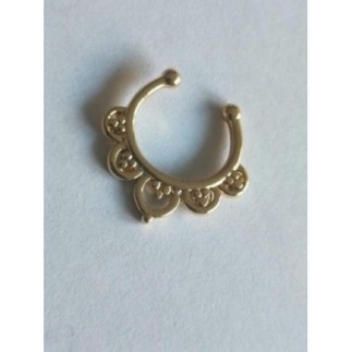 faux piercing nez acier inoxydable plaqué or 1.75/1.71cm)