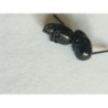 boucle d'oreille clou tete de mort noire alliage de zinc