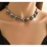 collier ras de cou alliage de zinc tete de mort alliage de fer 37+5 cm neuve jamais porté en acier i