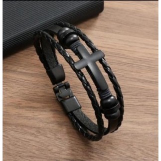 bracelet tresse croix de...