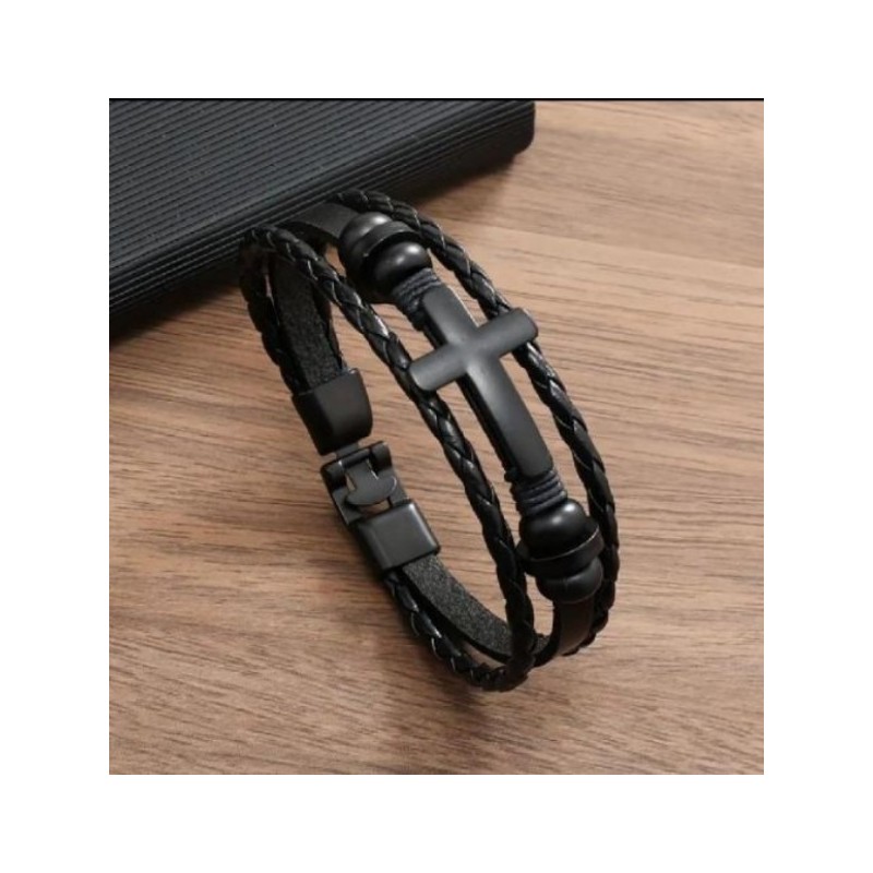 bracelet tresse croix de jesus polyu