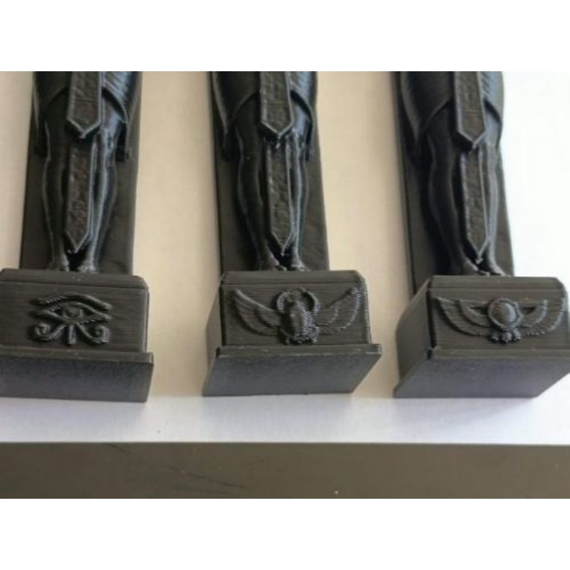ensemble de 3 figurines pharahon ancienne(imitant les singes de la sagesse) tiennent dans la main