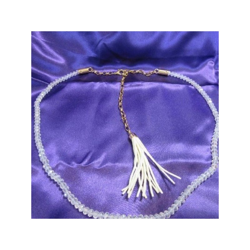 COLLIER fantaisie long. 110 cm pompon 4411