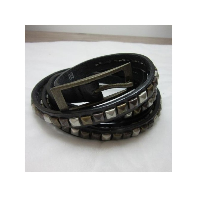 CEINTURE femme 80 cm double motifs métal 4543
