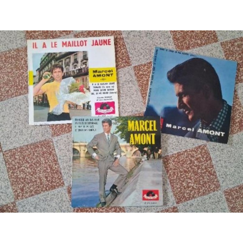 3 VINYLES 45 TOURS de MARCEL AMONT