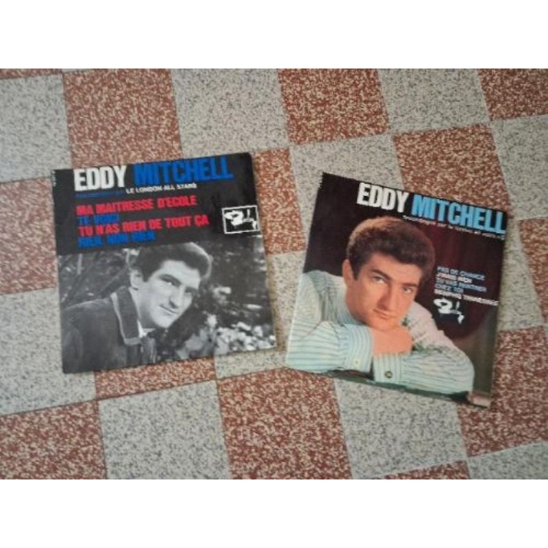 2 VINYLES 45 TOURS EDDY MITCHELL