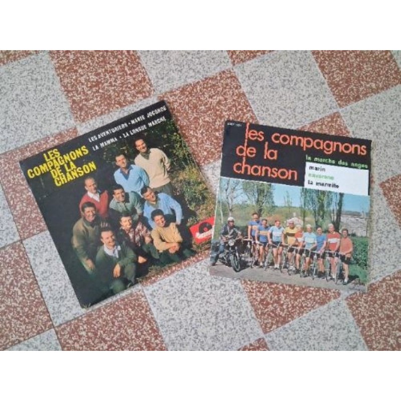 2 VINYLES 45 TOURS LES COMPAGNONS DE LA CHANSON
