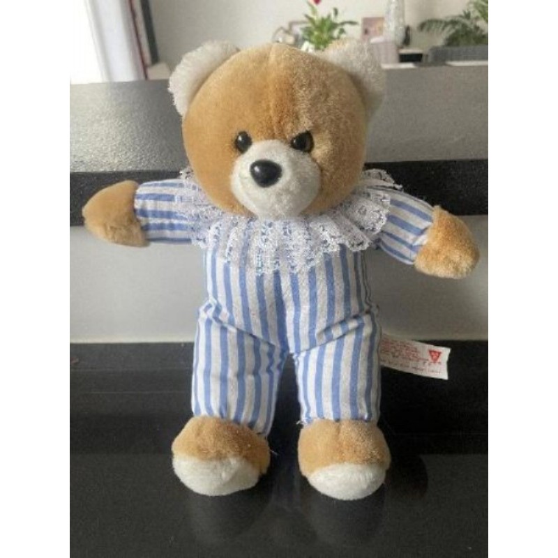 Peluche rayée bleue