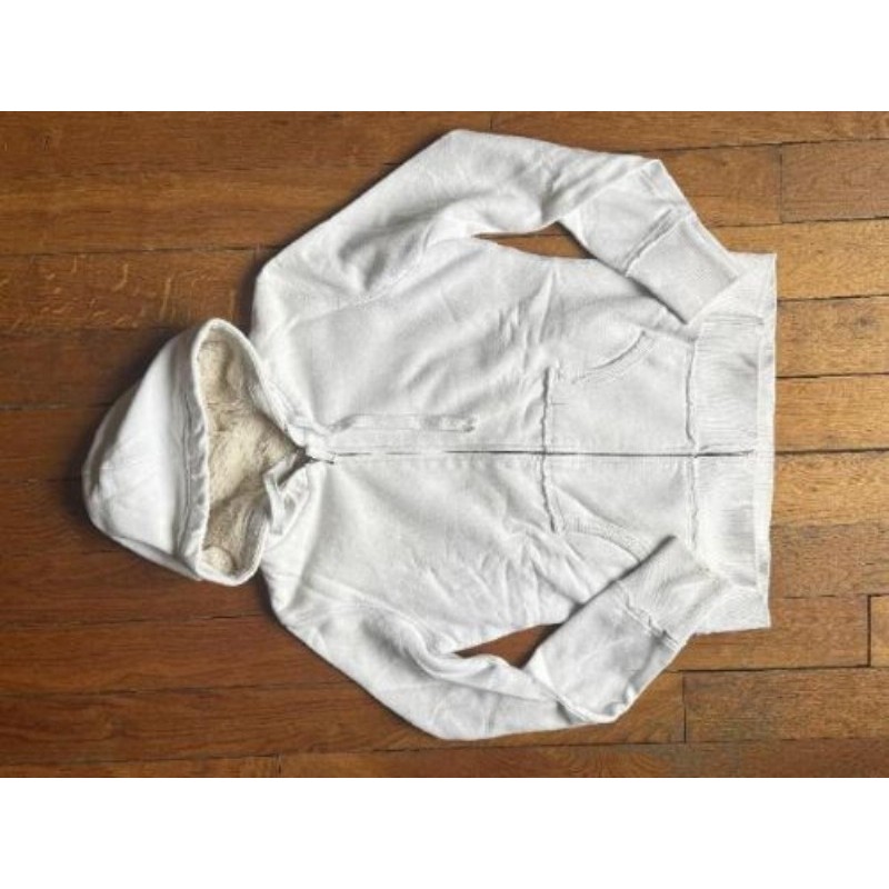 Gilet blanc à capuche fourree H&M taille M