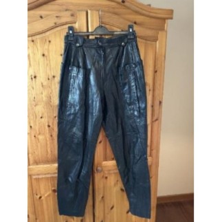 Pantalon femme cuir noir T40