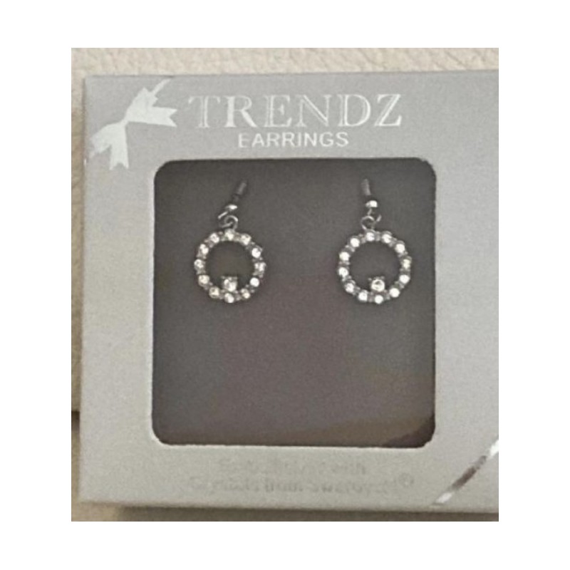 Boucles d’oreilles avec cristaux 