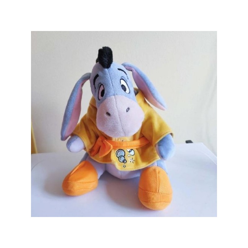 Peluche Bourriquet peignoir jaune 25 cm