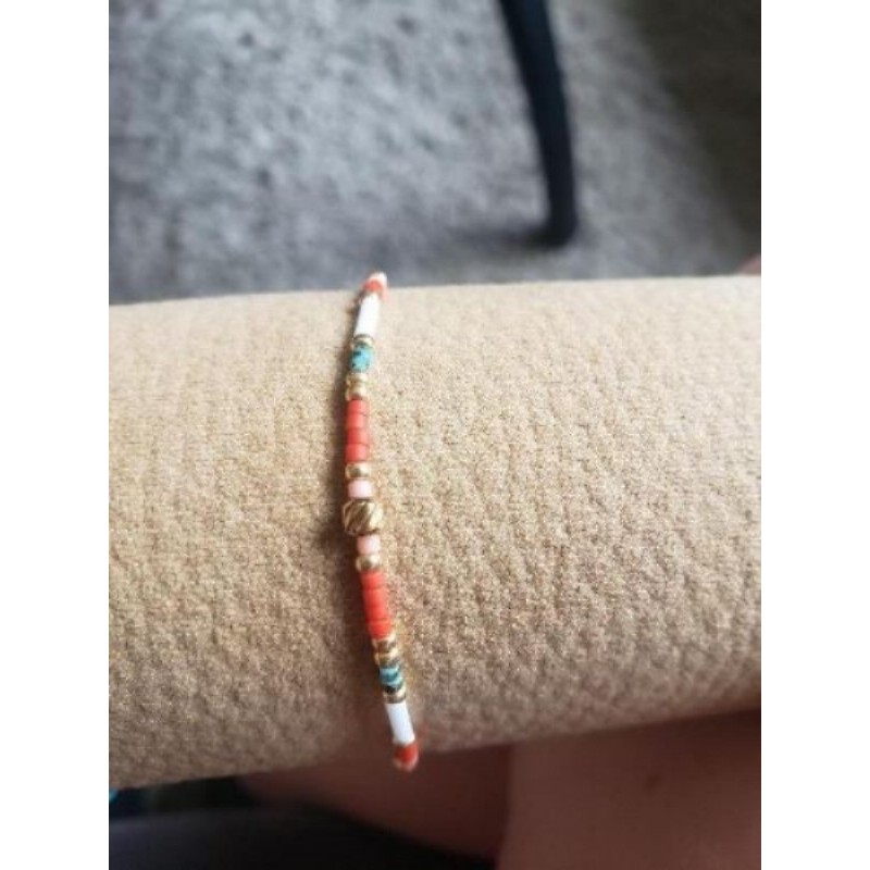 Bracelet perles miyuki rouge