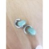 Boucles d’oreilles acier inoxydable amazonite verte