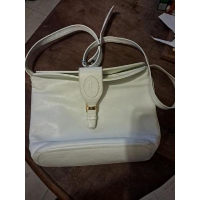Sac à main Claude Gérard blanc vintage FRANCE