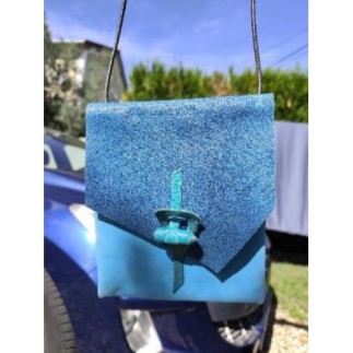 Sac turquoise cuir