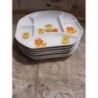 6 assiettes fondue vintage 