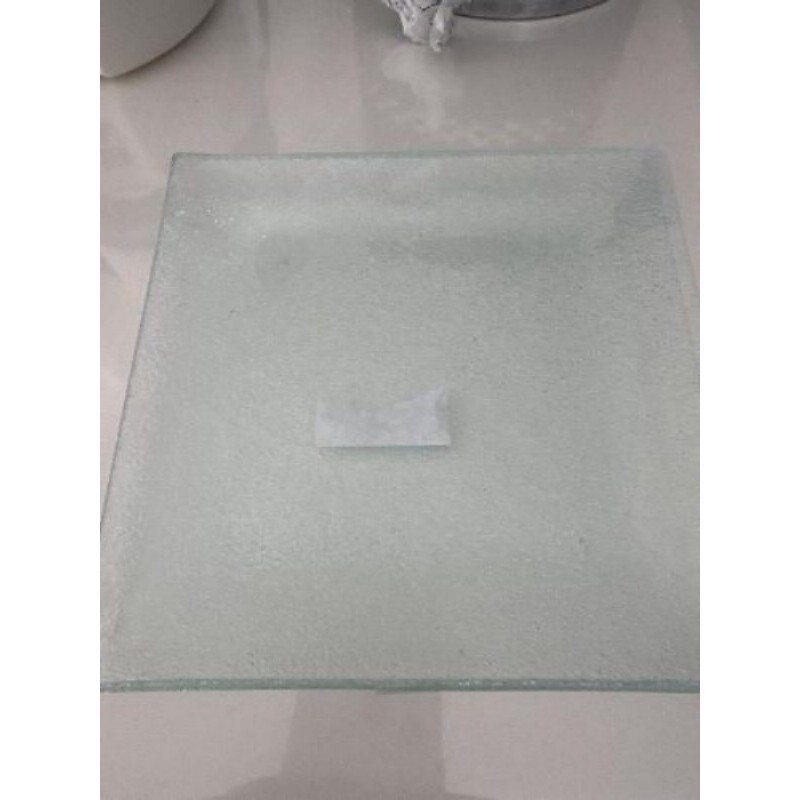Lot de 2 assiettes carrées en verre 