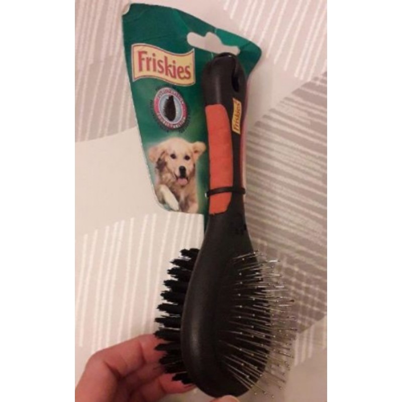 Brosse de toilettage NEUVE Friskies double usage brossage et lissage