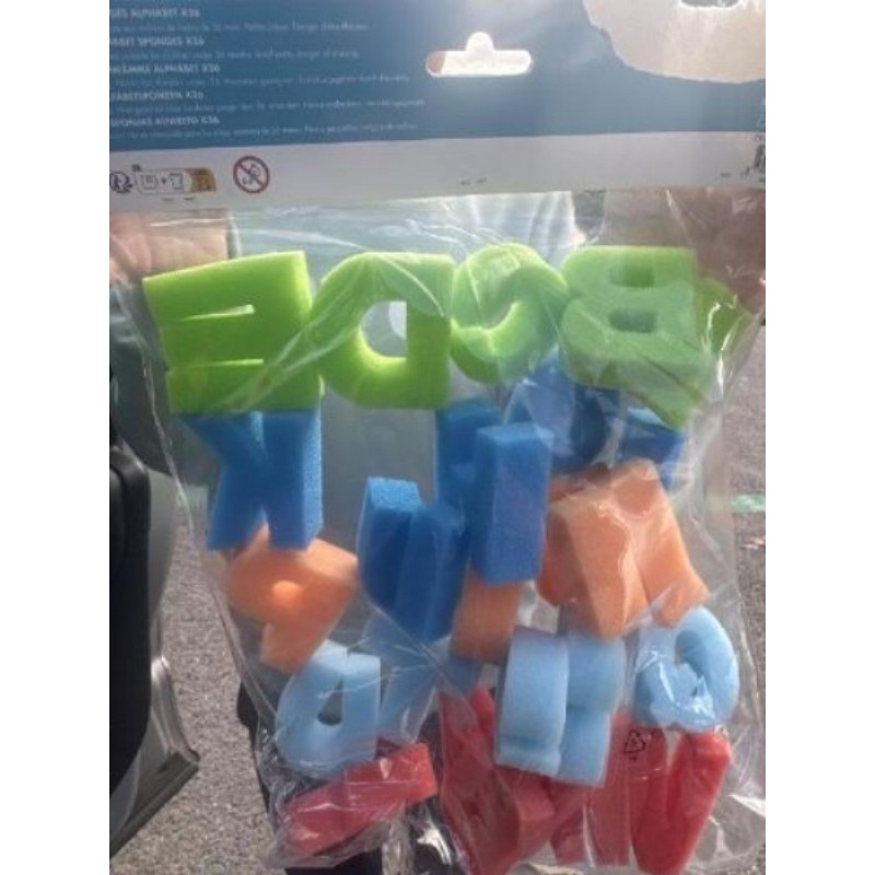 Éponges peinture enfant alphabets 