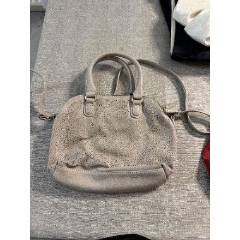 Sac à main gris dore