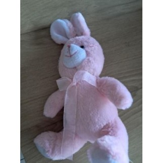 Peluche lapin rose