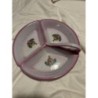 Plat apéritif trois compartiment motif bouquet