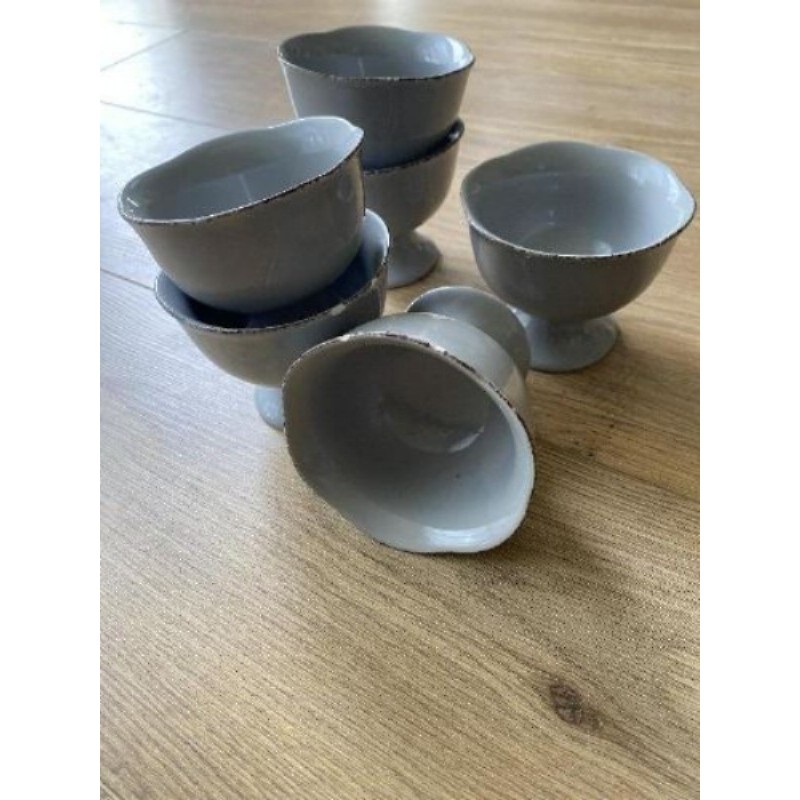 Lot 6 coupelles grises