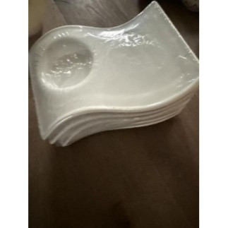 Lot de 6 sous tasses blanc