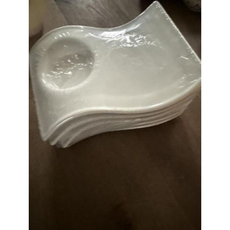 Lot de 6 sous tasses blanc