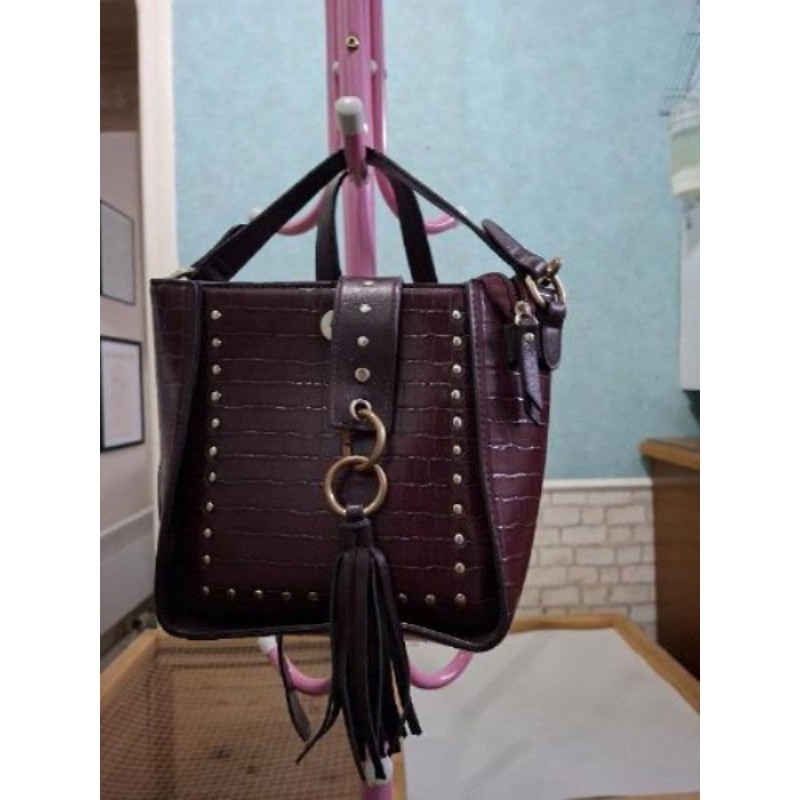 Sac bandouliere bordeau