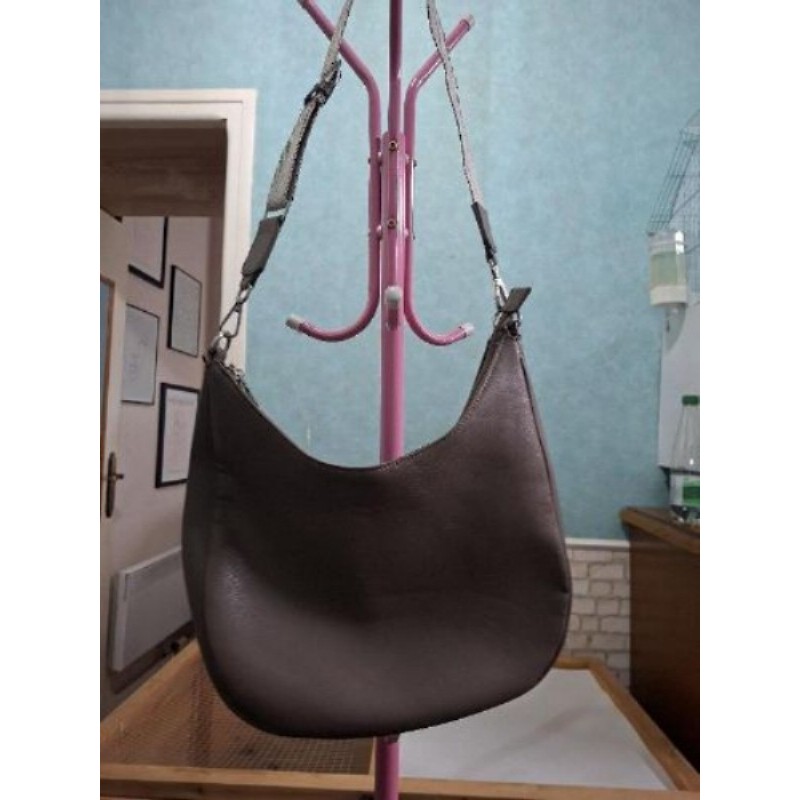 Sac demi lune taupe