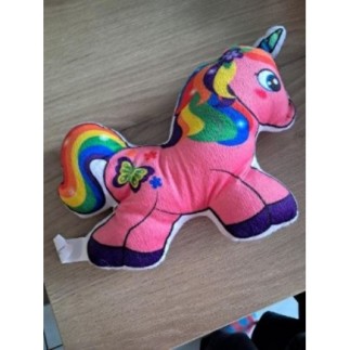 Peluche licorne rose