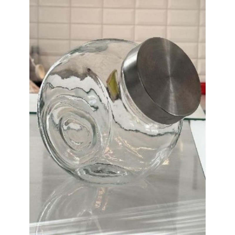 Bocal transparent avec couvercle 