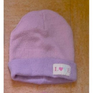 bonnet laine rose / mauve...