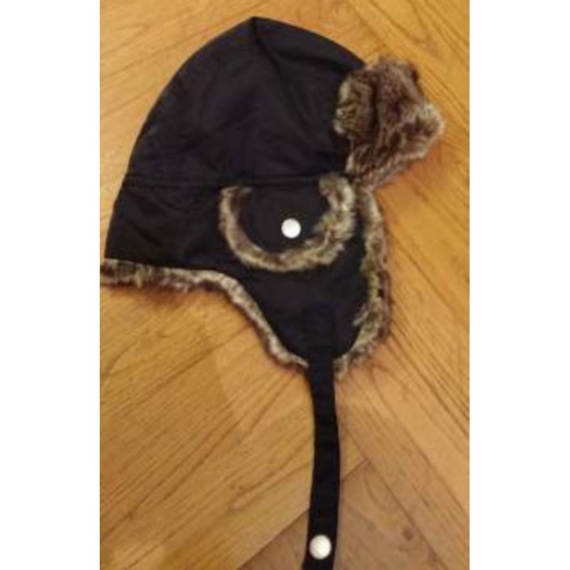 chapka noire/fourrure marron H&M Taille 7-9 ans