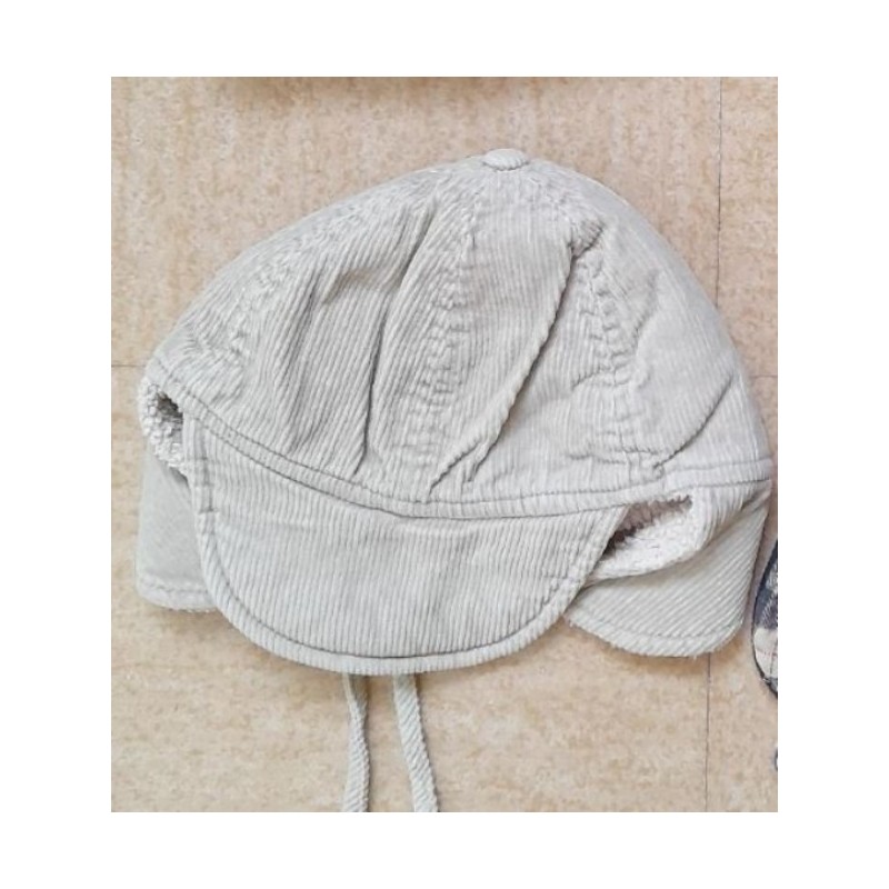 casquette velours beige doublée mouton NATALYS taille 2 ans