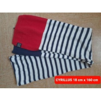 écharpe tricot coton rouge/...