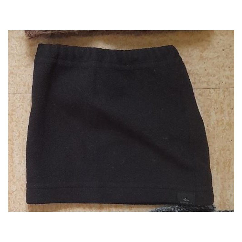 cache cou polaire noir  QUECHUA Taille 23cm x 19cm JUNIOR