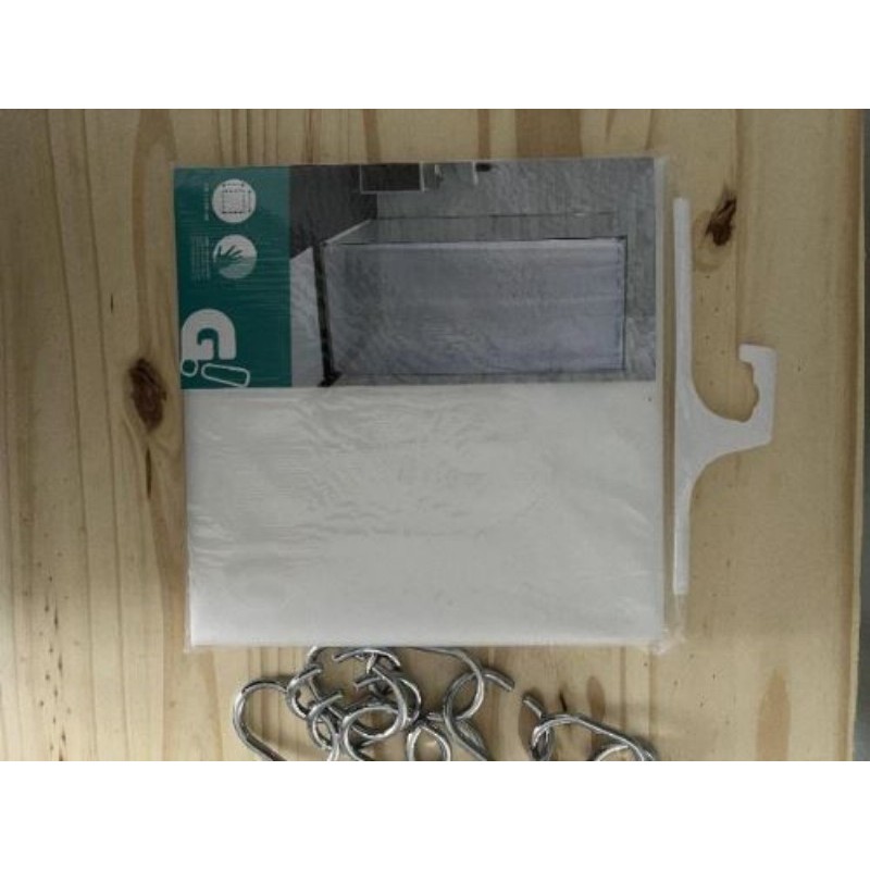 Lot rideau douche et accroches neuf