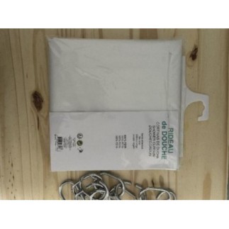 Lot rideau douche et accroches neuf