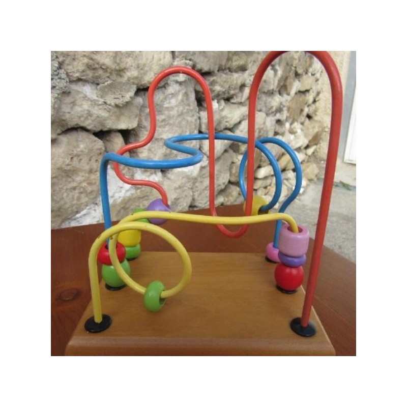 JEU CASSE TETE enfant boules bois