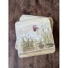 Lot de 3 dessous de verre avec fleurs