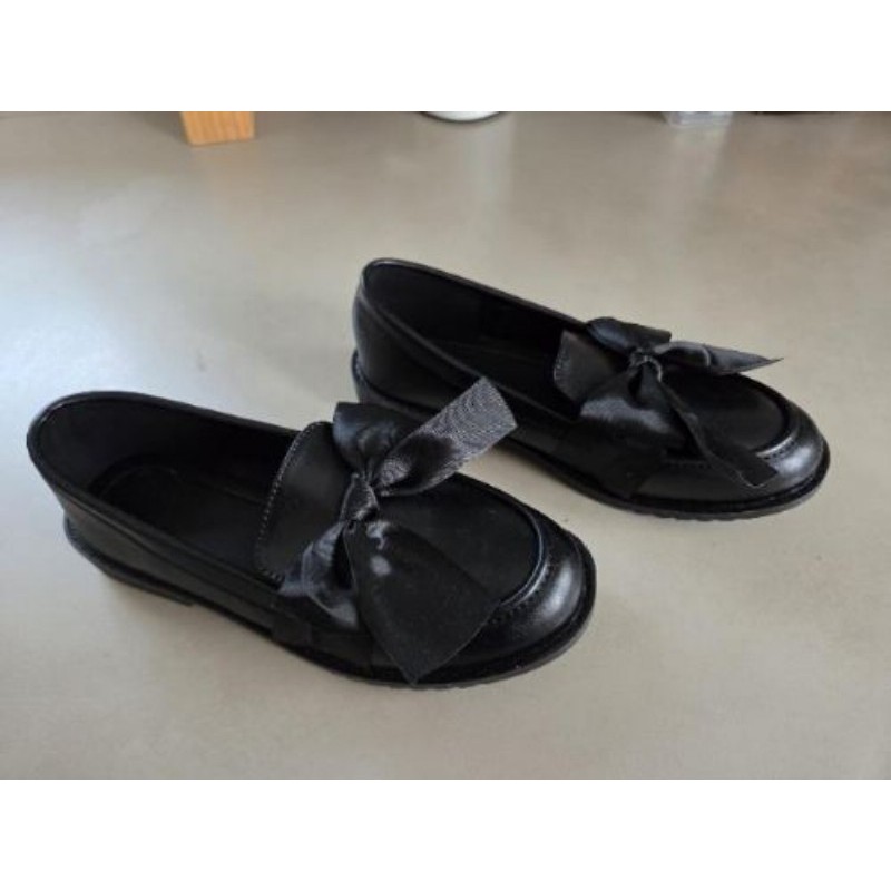 MOCASSION NOIR A NŒUD