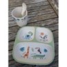 Lot vaiselle bambou savane( assiette-verre-cuillere) 